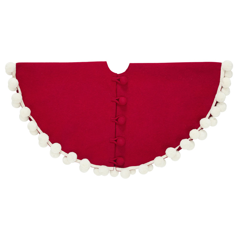 Handmade Christmas Tree Skirt in Felt, Oversize-72"