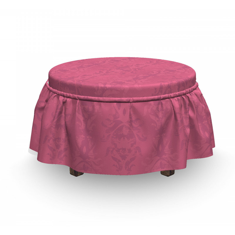 Housse pour à repose-pieds fleur baroque