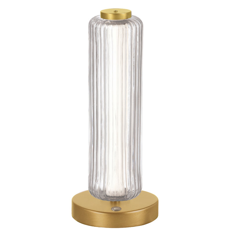 Feldman LED Table Lamp, Aged Brass