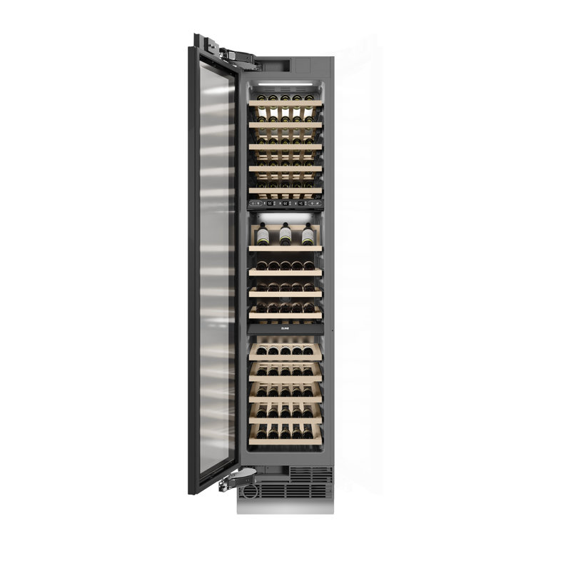 ZLINE 18 in. 9.0 cu. ft. Triple Zone 68 Bottle Panel Ready Left Hinge Column Wine Cooler, Right Handed