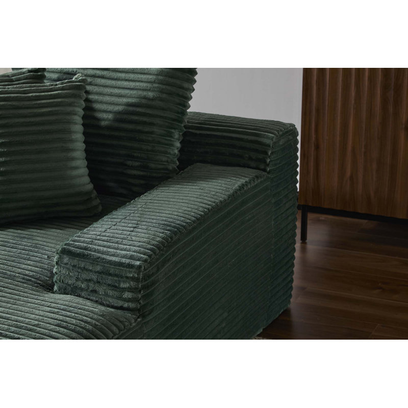 Méridienne surdimensionnée surdimensionnée Cozy Cloud Couch, Vert