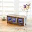 Hand Painted Blue Floral Ceramic 3 Drawer Chest
