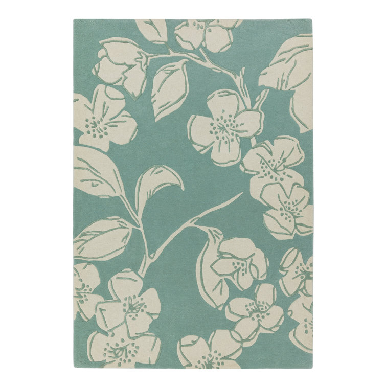 Louise Hand Tufted Teal Blue Rug