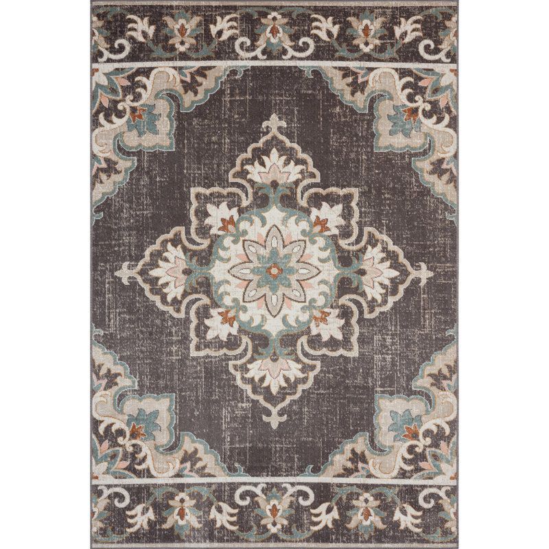 Tapis d'intérieur / extérieur Kynzleigh, Rectangle 5 pi 3 po x 7 pi 10 po