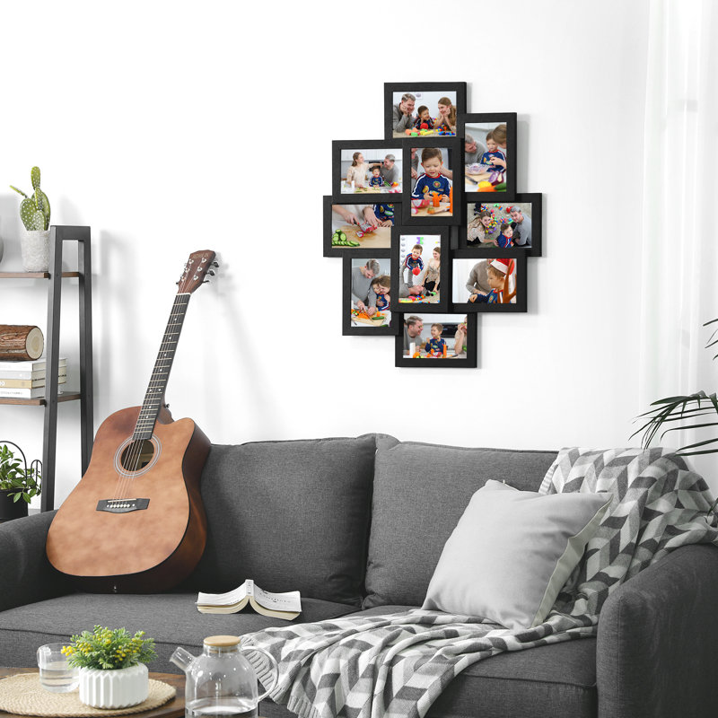 Khia Black Matte Picture Frame - Set of 10, Black