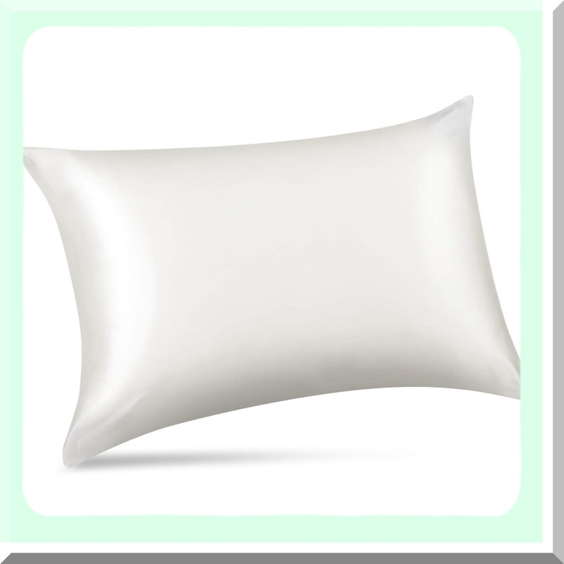 Silk Beauty Dream Pillowcase - Queen Size 100% Mulberry Silk for Hair Care, Cool Sleep, and Scrunchy Gift Set in Natural White Ivory Color