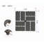 Carreaux de terrasse en plastique emboîtables, paquet de 44 tuiles de patio, 12 po x 12 po carré imperméable pour l'extérieur, utilisation de tous les temps, tuiles de patio pour la terrasse du balcon de la piscine-130196511