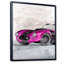«Beautiful Old Magenta Car on Grey», peinture sur toile-67323606-67323597