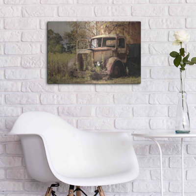 Luxe Metal Art 'Old Yellow Truck' By Lori Deiter, " Old Yellow Truck " by Lori Deiter