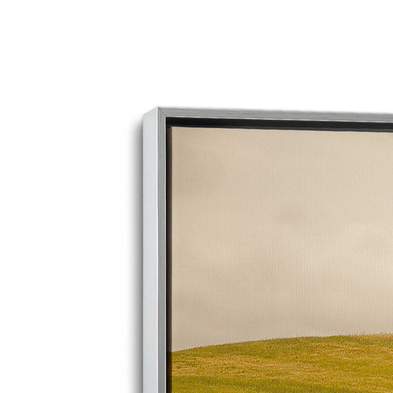 «Tuscan Fields», reproduction sur toile, Cadre flottant en chrome poli, H 10 po x l 14 po x P 1,75 po