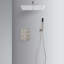 Système de pomme de douche à pluie 12 po à fixation murale en nickel brossé - Récréation pluviale naturelle, Fente de sortie autonettoyante, Doublage de tuyau American Standard, Ouverture, Accordance