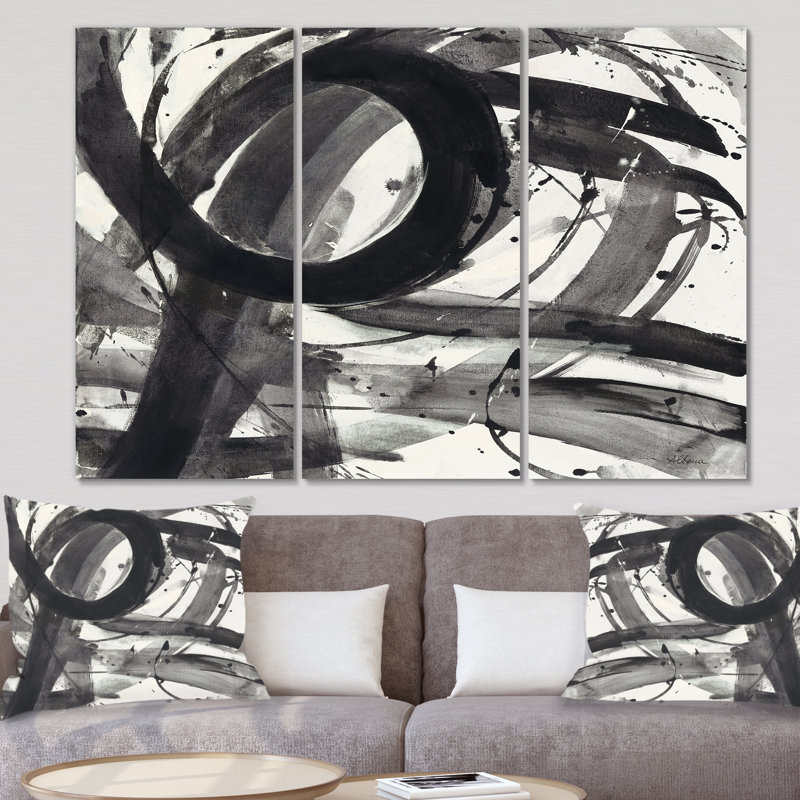 « minimaliste à rouleaux ii », reproduction d’image multi-pièces sur toile, H 28 po x l 36 po x P 1 po