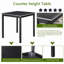Ensemble de table 5 pièces à hauteur de comptoir, ensemble de table de cuisine en bois avec table carrée et 4 chaises rembourrées, ensemble de table de salle à manger à hauteur de comptoir avec décoration en cristal et ensemble de chaises pour la cuisine, la salle à manger, noir