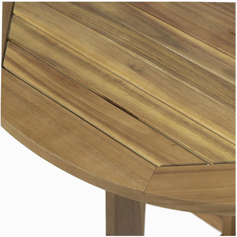 Table bistro pliante d'extérieur en bois d'acacia, Brun