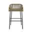 Tabouret de bar d'extérieur brun La Push, ensemble de 2