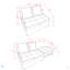 Fauteuil-lit 4 en 1 convertible inclinable avec cadre robuste pour le salon, la chambre à coucher et le revêtement en polyester pour petit espace