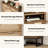 16 Pair Shoe Storage Cabinet with 2 Flip Drawers & 2 Storage Drawers Arched Fluted Design-1103647608