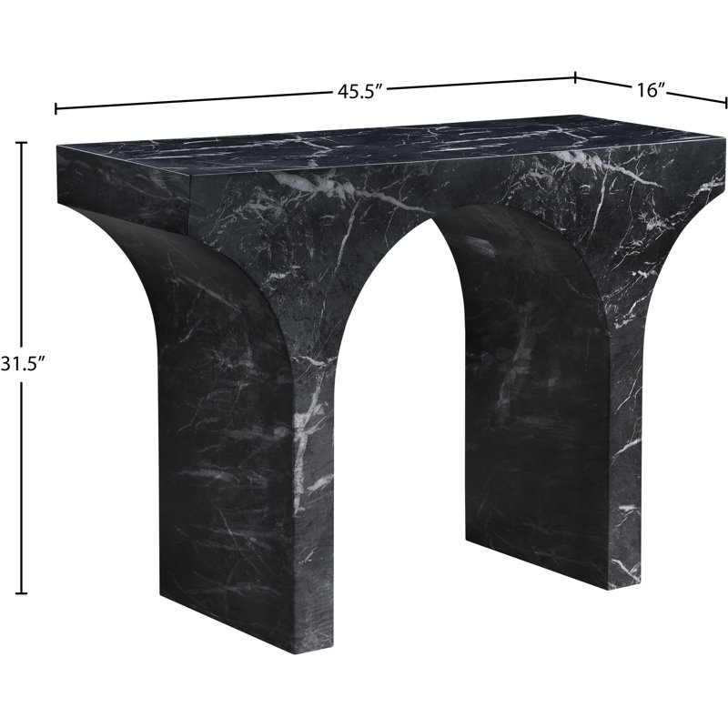 Jimerson Finished Console Table, Black