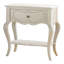 Table de chevet 1 tiroir avec tablette Pearl White