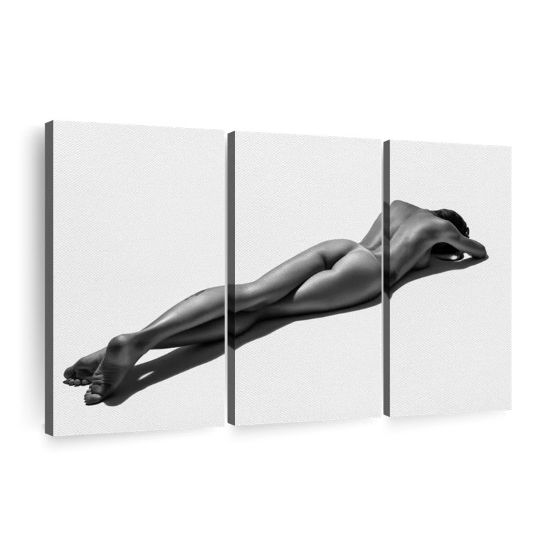 «Noir Sunbathing Model» sur, H 20 po x l 33 po