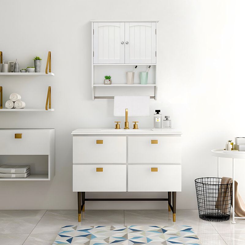 Romella Bathroom Cabinet, White