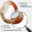 Orange Chaos Collage I - Beige Oval Wall Mirror Decor-896187964