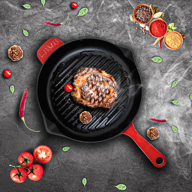 11.46'' Non-Stick Enameled Cast Iron Grill Pan