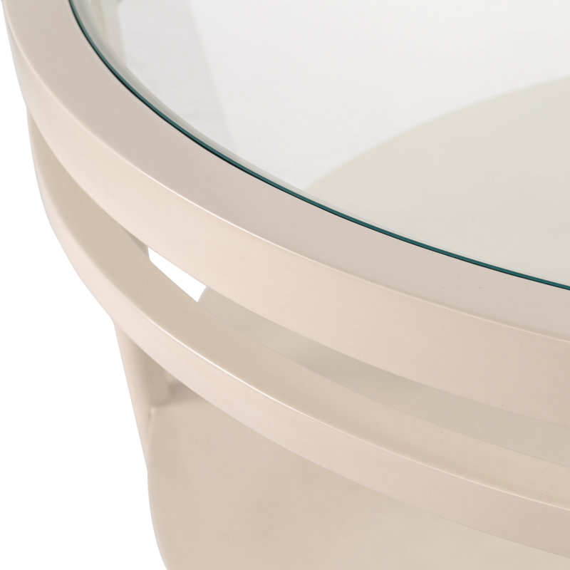 Vera Glass Top Single Coffee Table