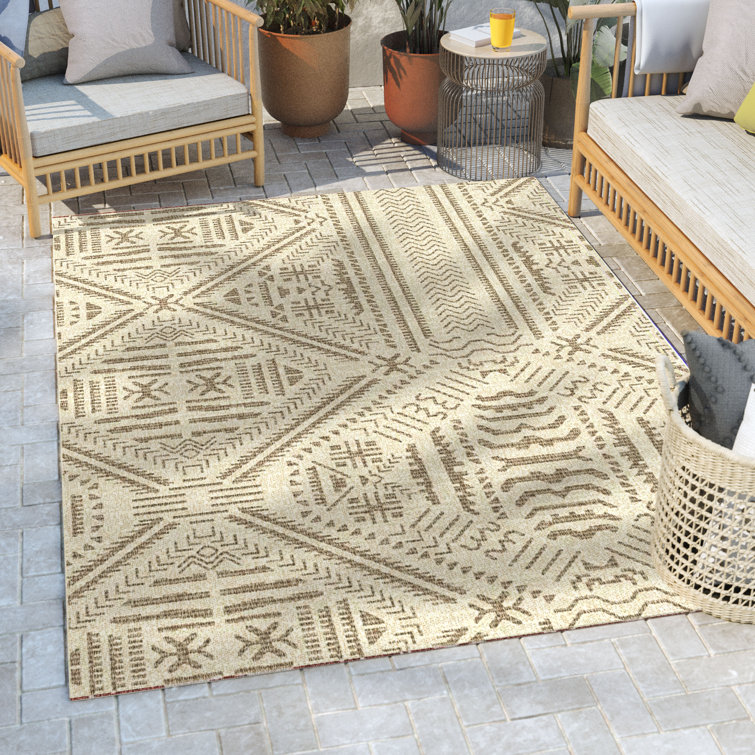 Well Woven Medusa Khalo Geometric Flat-Weave Indoor/Outdoor Area Rug ...