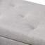 Banc de rangement rembourré en polyester au fini beige gris Ahrens, H 17,32 po x l 52,17 po x P 16,73 po-196630282-210987867