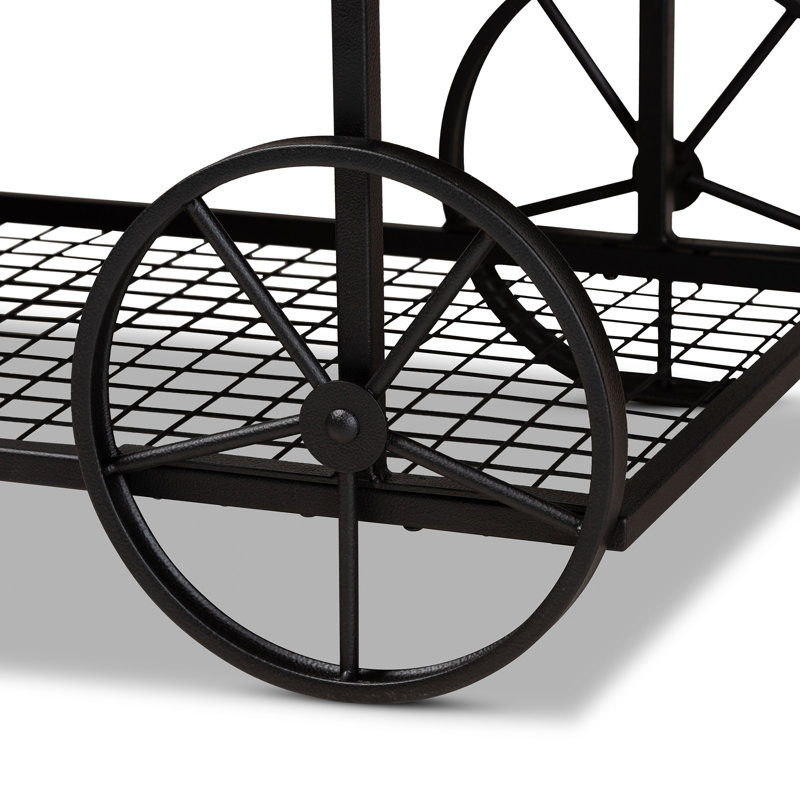 Wheel Coffee Table with Storage