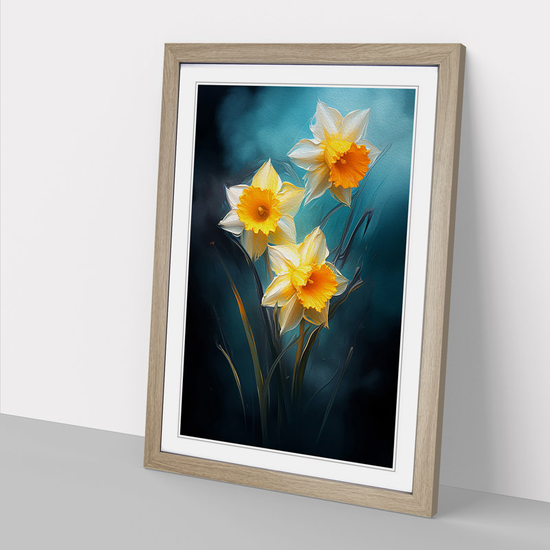 Daffodil Flower Romanticism - Framed Print