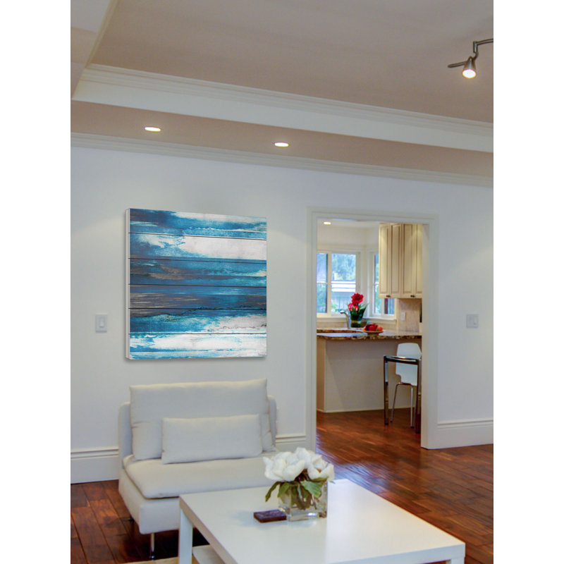 Veradero Coastal Blue and White Wood Wall Art