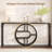55" O-Shaped Metal Frame 5-Tier Console Table, Industrial Narrow Entryway Sofa Table-731197933-731197923