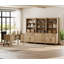 Ensemble de bureau 2 pièces, bureau double 56 po, bibliothèques avec 5 tiroirs et 2 portes, chêne