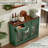Sideboard Buffet Cabinet With Storage,48" Credenza With 3 Glass Doors & 3 Drawers,Adjustable Shelves Coffee Bar,Wood Kitchen Console Table For Dining Room,Living Room-1474769648-1474922015