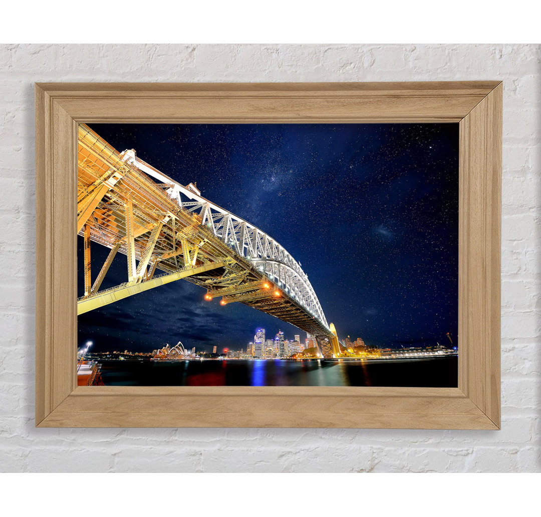 Sydney Bridge Nights - Bilderrahmen Kunstdrucke