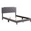 Élégant grand lit gris pour plus de confort, assemblage confortable inclus