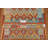 Geometric Handmade Flatweave Rectangle 5'1" x 6'6" Wool Area Rug in Oranges/Rust