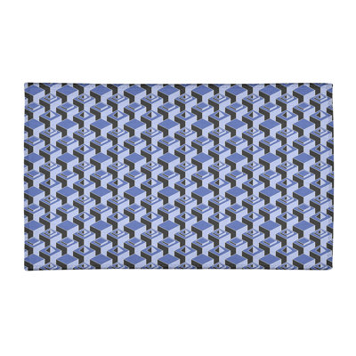 Tapis noir/bleu/bleu claire skyscrapers