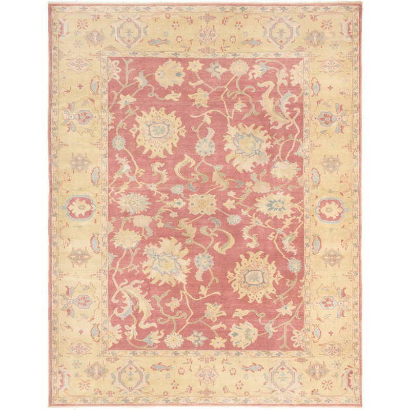 Rangement à la main one-of-kind-noué la 2010 ushak light bourgogne 8 pi 3 x 10 pi, zone de 8 laine tapis Joachim