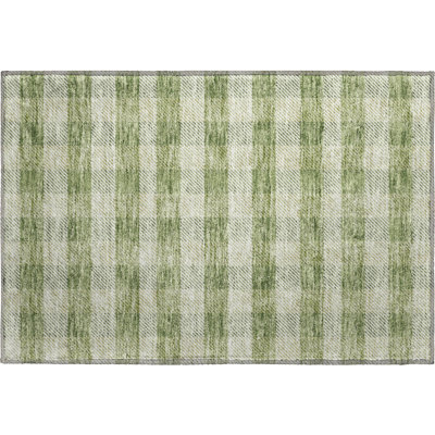 Premium Machine Washable Prisco Green Rug