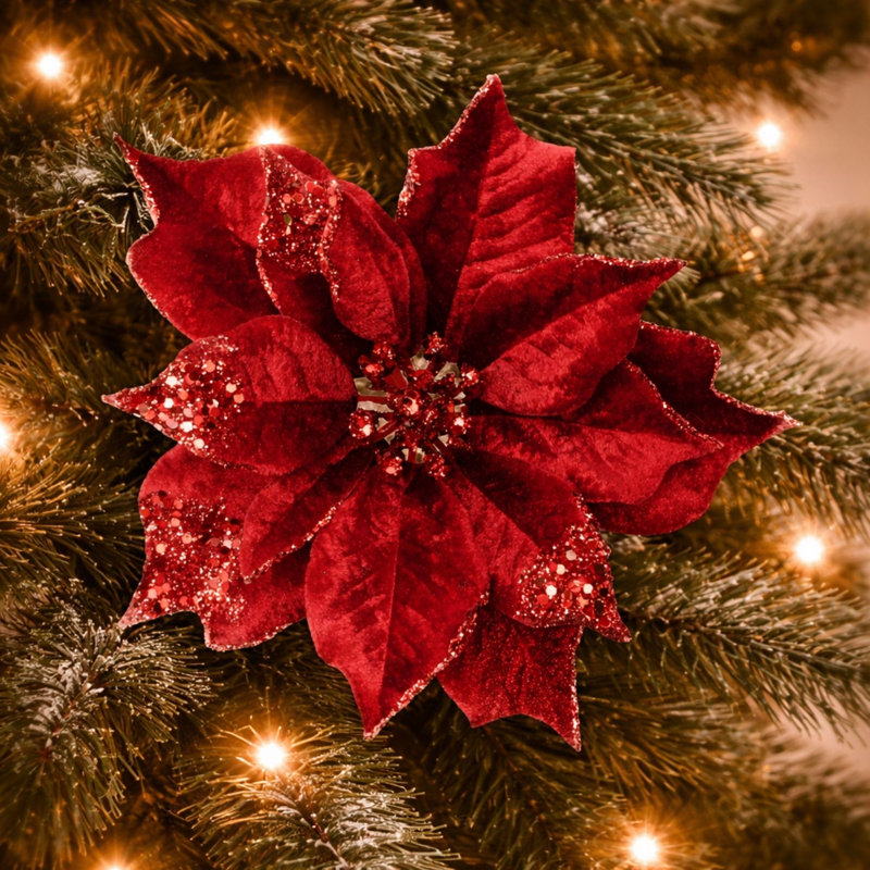 Pince à bijoux en forme de poinsettia (ensemble de 6)