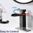 Outstanding Pop Up & Overflow Bathroom Faucet - Matte Black, Single Lever Lavatory Sink Tap Fabulous Black Handle, Waterfall With Deck Drain