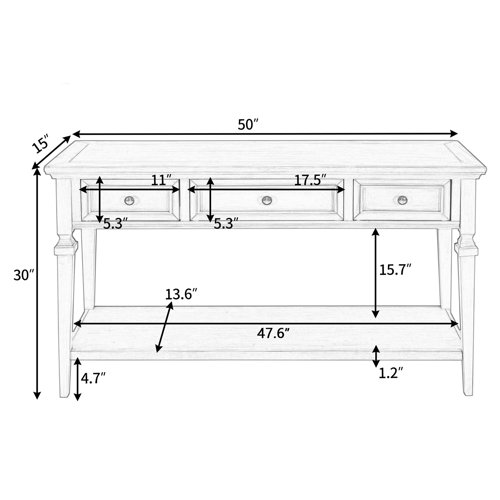 Darby Home Co Omeara 50'' Console Table & Reviews | Wayfair