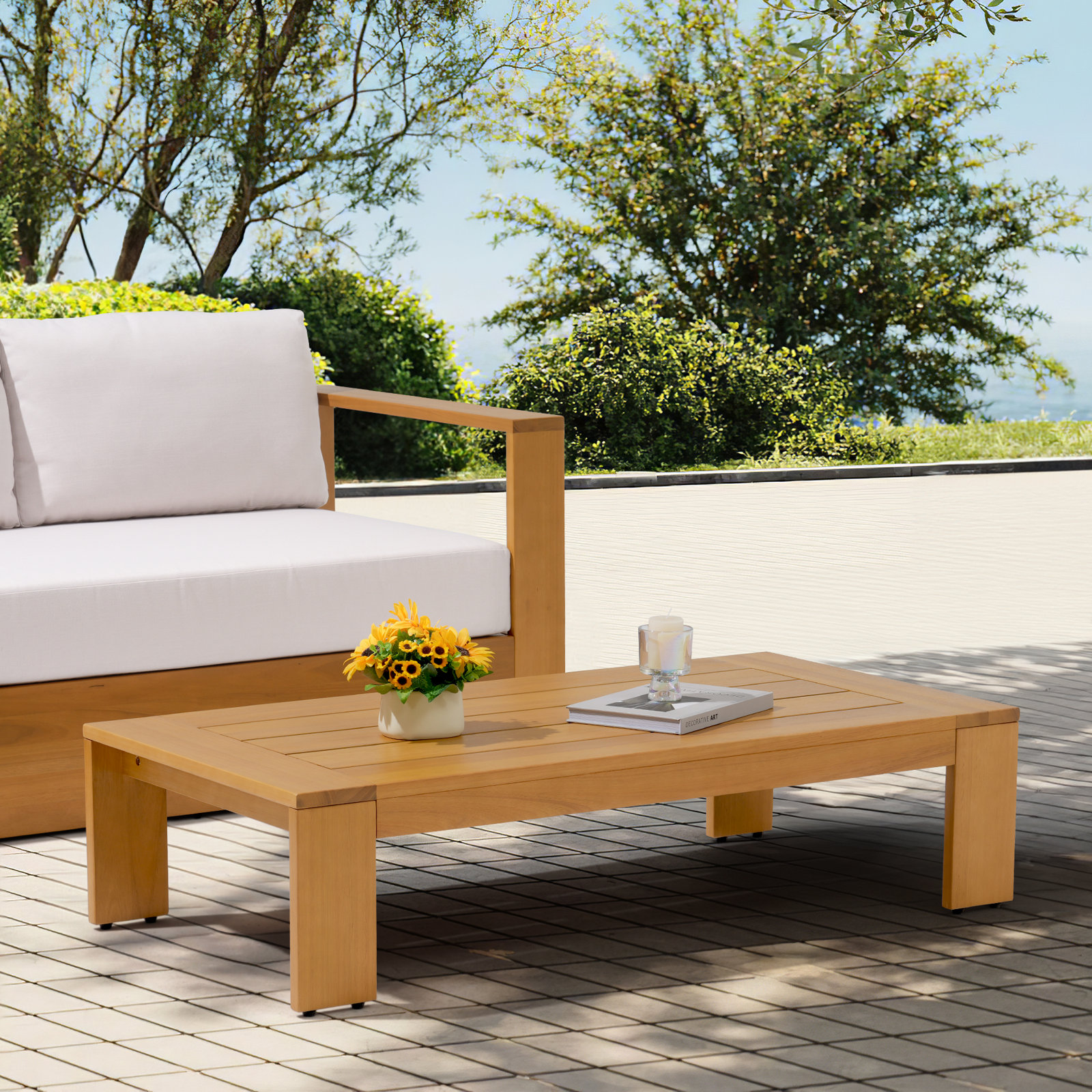 Emmett 48" Eucalyptus Patio Table