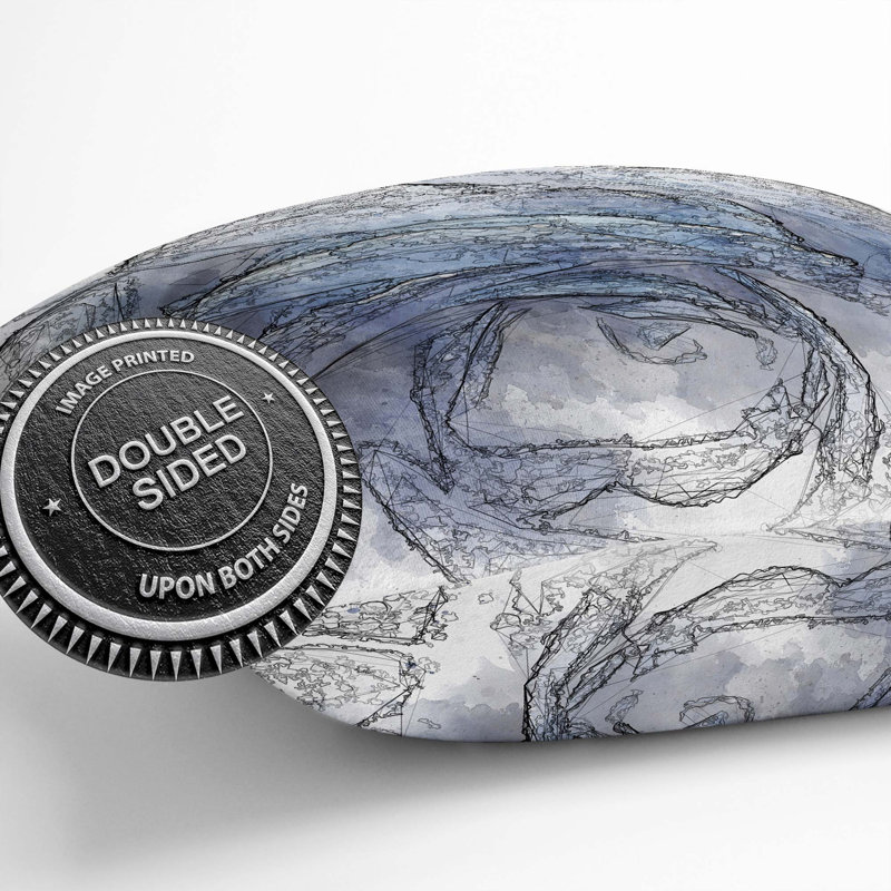 Abstract Square Throw Cushion, 55cm H x 55cm W x 20cm D