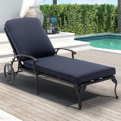 Sedalia 45" Long Reclining Single Chaise with Cushions by Red Barrel Studio