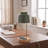 Reid Modern Desk Lamp with Wireless Charging Base, Iron, Dark Green