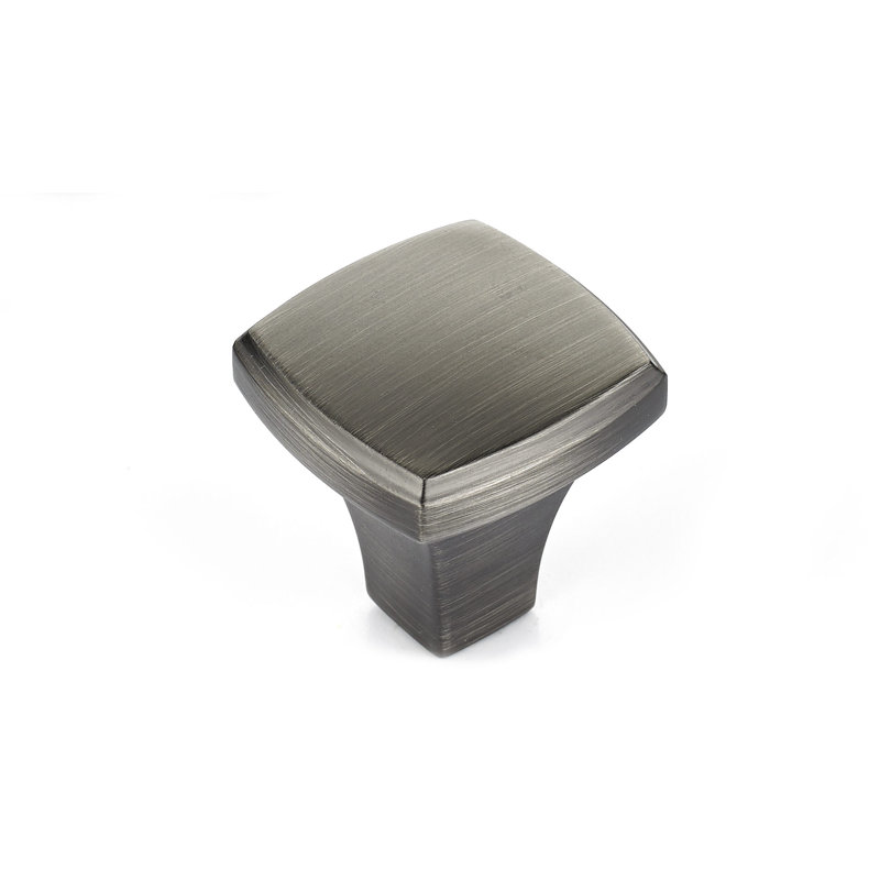 Expression Square Knob, Antique Nickel